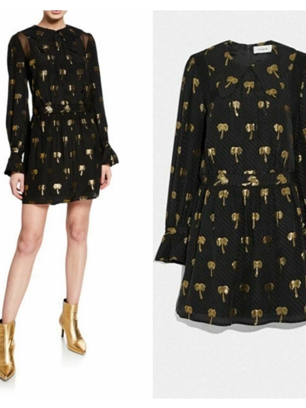 COACH 1941 Metallic Palm short dress NWOT size 6